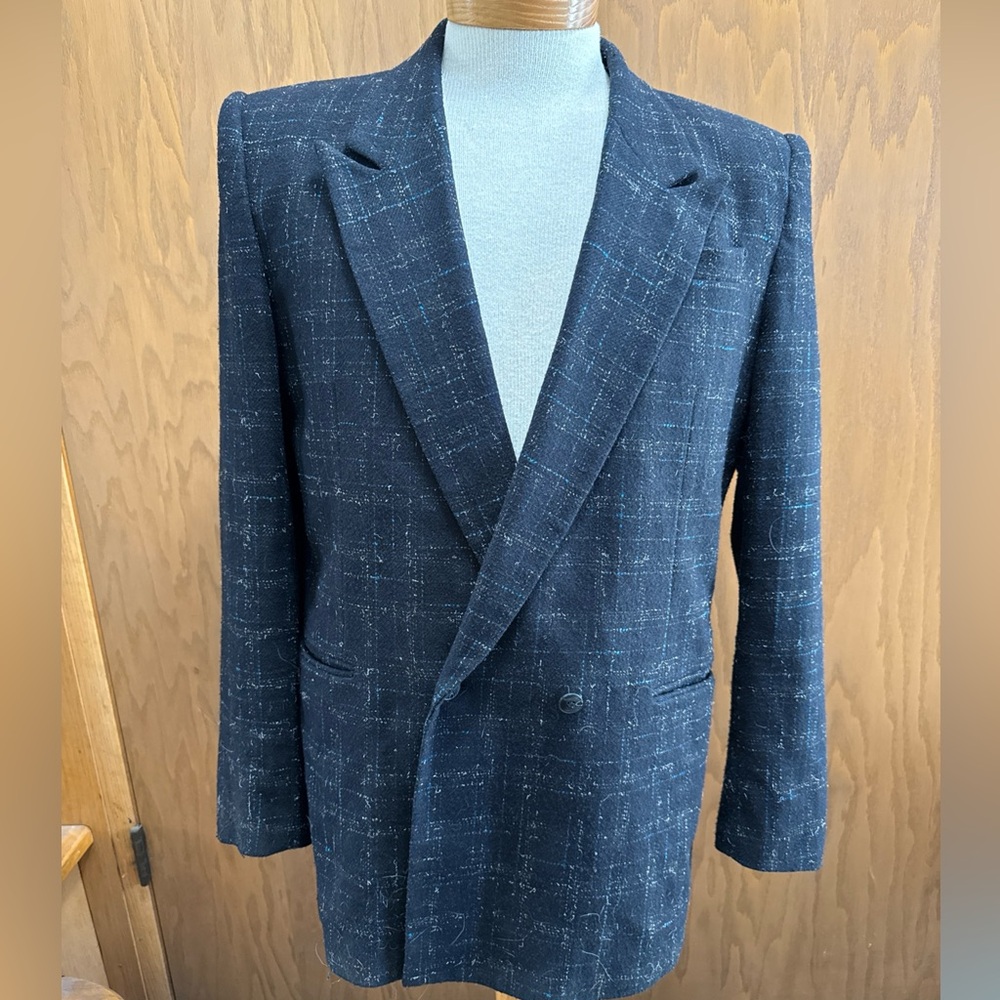 VTG Double-Breasted Atomic Fleck Mens Suit Sport Jacket Blazer 40L